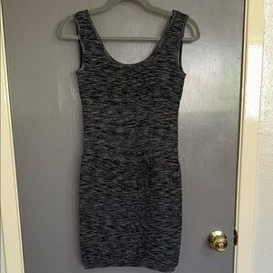 Scoop Neck Mini Dress in Heathered Gray Small (Measurements provided)